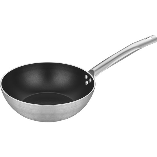 patelnia wok na indukcje srebrna